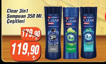 Clear 3In1 Şampuan 350 Ml Çeşitleri