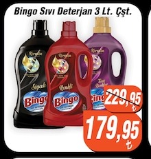 Bingo Sıvı Deterjan 3 Lt. Çst.