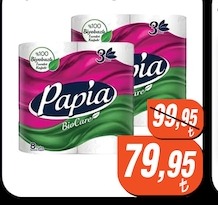 Papia Biocare Tuvalet Kağıdı 8 Adet