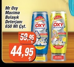 Mr Oxy Maxima Bulaşık Deterjanı 650 Ml Çt.