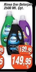 Rinso Sıvı Deterjan 2500 Ml. Çeşit.