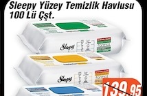 Sleepy Yüzey Temizlik Havlusu 100 Lü Çeşit.