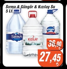 Sirma&Gungor&Kizilay Su 5 Lt