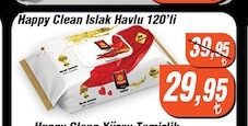 Happy Clean Islak Havlu 120'Li