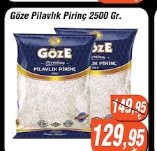 Göze Pilavlık Pirinç 2500 Gr.