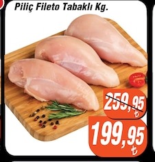 Piliç Fileto Tabaklı Kg.