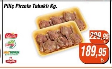 Piliç Pirzola Tabaklı Kg.