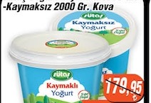 Sütaş Kaymaksız Yoğurt 2000 Gr