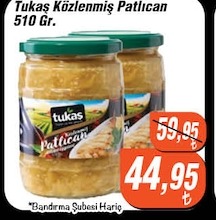 Tukaş Közlenmiş Patlıcan 510 Gr.