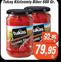 Tukaş Közlenmiş Biber 680 Gr.