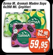 Sirma M. Aromali Maden Suyu 6X200 Ml. Cesitleri