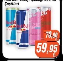 Red Bull Enerji Icecegi 250 Ml. Cesitleri