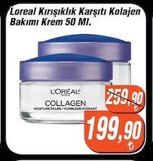 Loreal Kırışıklık Karşıtı Kolajen Bakımı Krem 50 Ml.