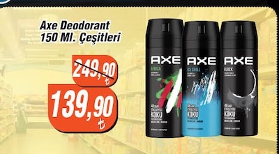 Axe Deodorant 150 Ml. Çeşitleri