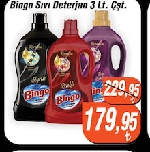 Bingo Sıvı Deterjan 3 Lt. Çeşit