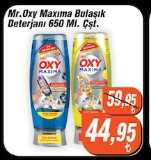 Mr.Oxy Maxima Bulaşık Deterjanı 650 Ml. Çeşit