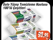 Solo Yüzey Temizleme Havlusu 100'Lü Çeşitleri
