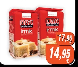 Oba Makarna İrmik Tükürük Tati Pasta İrmik