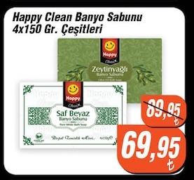 Happy Clean Banyo Sabunu 4X150 Gr.
