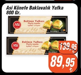 Asi Künefe Baklavalık Yufka 800 Gr.