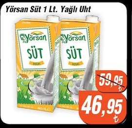 Yörsan Süt 1 Lt. Yağlı Uht
