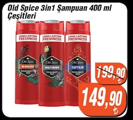 Old Spice 3In1 Şampuan 400 Ml Çeşitleri