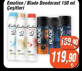 Emotion Blade Deodorant 150 Ml Cesitleri