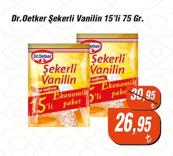 Dr.Oetker Şekerli Vanilin 15'Li 75 Gr.