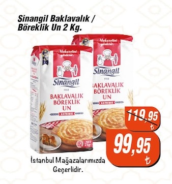Sinangil Baklavalık / Böreklik Un 2 Kg.