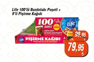 Life 100'Lü Buzdolabı Poşeti + 8'Li Pişirme Kağıdı