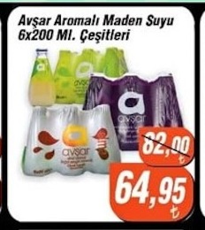 Avşar Aromalı Maden Suyu 6X200 Ml. Çeşitleri