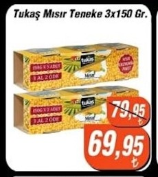 Tukaş Mısır Teneke 3X150 Gr.