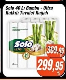 Solo 40 Lı Bambu - Ultra Katkılı Tuvalet Kağıdı