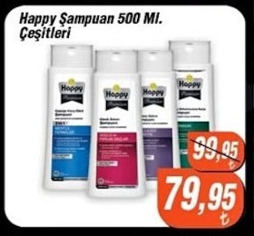 Happy Şampuan 500 Ml. Çeşitleri