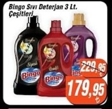 Bingo Sıvı Deterjan 3 Lt. Çeşitleri