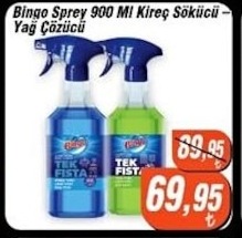 Bingo Sprey 900 Ml Kireç Sökücü Yağ Çözücü