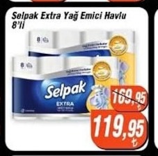Selpak Extra Yağ Emici Havlu 8'Li