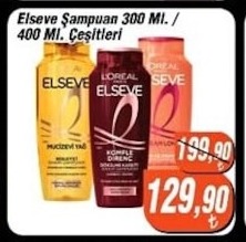 Elseve Şampuan 300 Ml. / 400 Ml. Çeşitleri