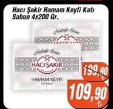 Hacı Şakir Hamam Keyfi Katı Sabun 4X200 Gr