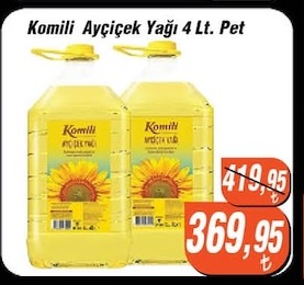 Komili Ayçiçek Yağı 4 Lt. Pet