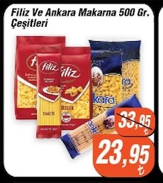 Filiz Ve Ankara Makarna 500 Gr. Çeşitleri