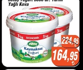 Sütaş Yoğurt Kaymaksız 3Kg
