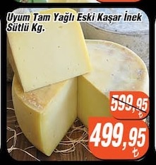 Uyum Tam Yağlı Eski Kaşar İnek Sütlü Kg.
