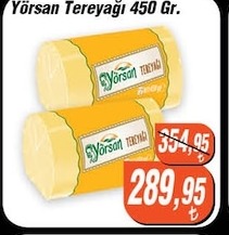 Yörsan Tereyağı 450 Gr.