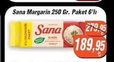 Sana Margarin 250 Gr. Paket 6'Li