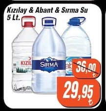 Kızılay & Abant & Sırma Su 5 Lt.
