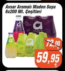 Avşar Aromalı Maden Suyu 6X200 Ml.