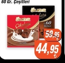 Ülker Çikolata 60 Gr Çeşitleri