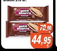 Eti Petit Beurre Kremali Biskuvi 270 Gr