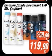 Emotion Blade Deodorant 150 Ml. Çeşitleri